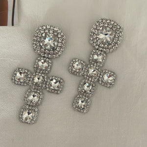 Silver Cross Earrings