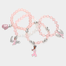 Load image into Gallery viewer, Pink Ribbon Bracelet