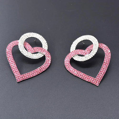 Pink Heart Earrings