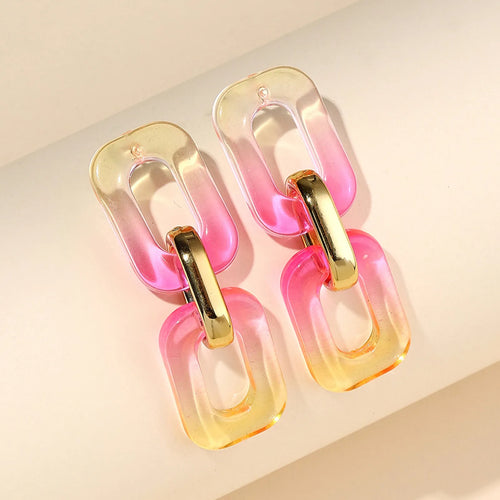 Pink link Earrings