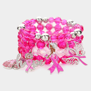 Hope Pink Ribbon Bracelet