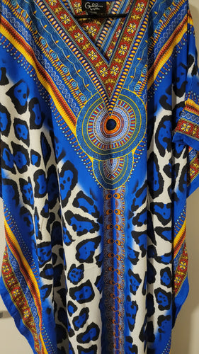 Blue Leopard Kaftan