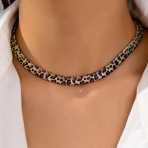 Colorful Leopard Necklace