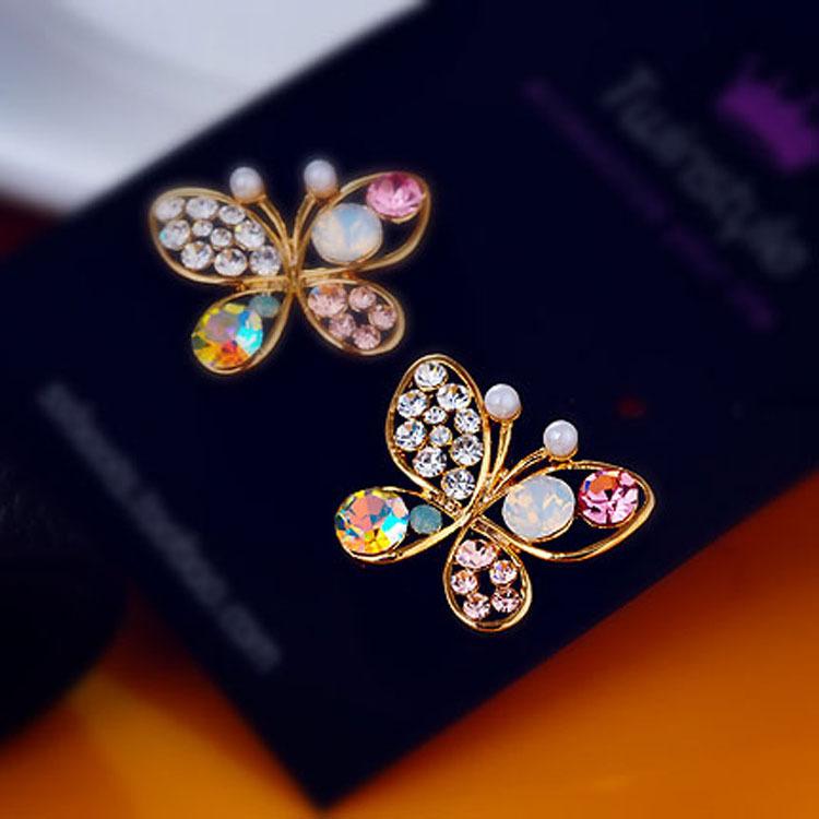 Blinged Butterfly Earrings