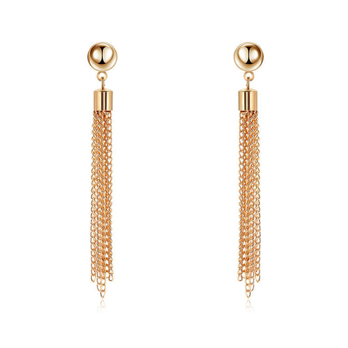 Gold Tassel Earrings