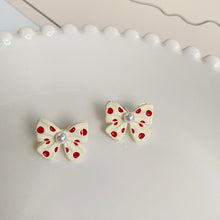 Load image into Gallery viewer, Polka Dot Bow Earrings