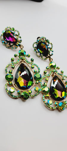 Oil Spill Clip On Earrings
