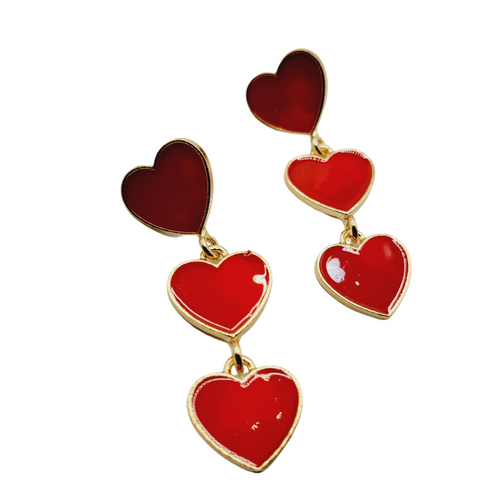 Red Heart Earrings