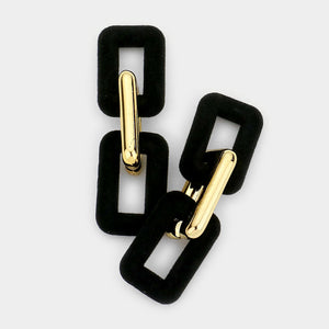 Gold Link Earrings