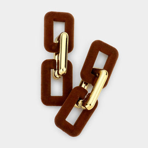 Gold Link Earrings