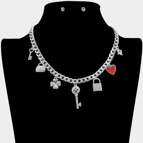 Key Charm Necklace