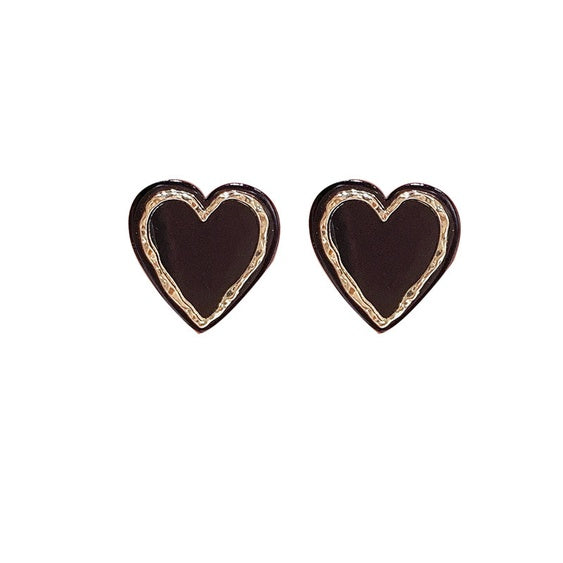 Ourlined Heart Earrings