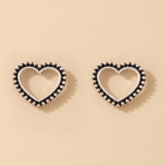Studded Heart Earrings