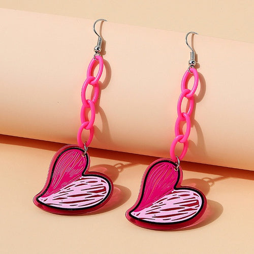 Graffti Heart Earrings