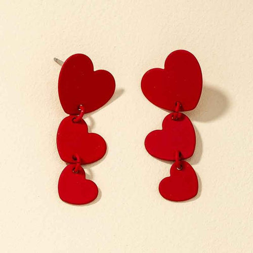 Triple Hearts Earrings
