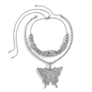 Butterfly & Locks Necklace