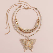 Load image into Gallery viewer, Butterfly &amp; Locks Necklace