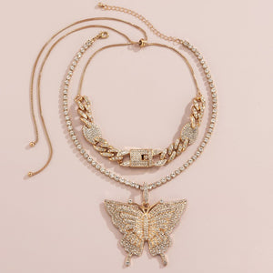 Butterfly & Locks Necklace
