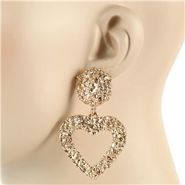 Hammered Heart Earrings